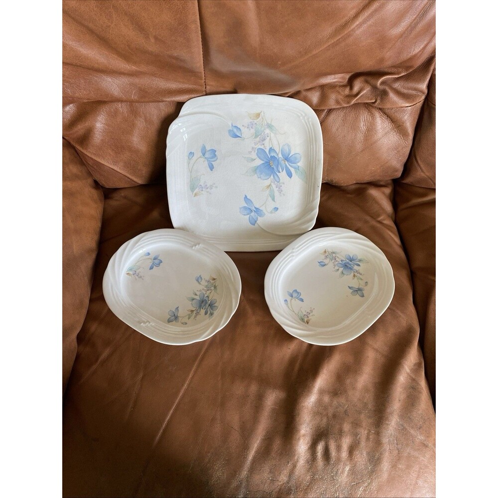 Vintage Toyo Dinner plate 2 Side plates Dish Spring Breeze Japan